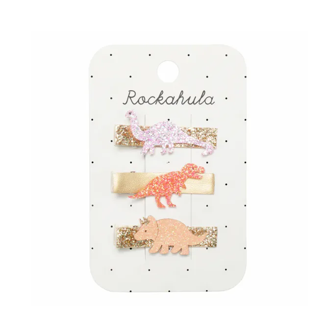 Hovedbilde Rockahula Hårspenner - Glitter Dinosaur