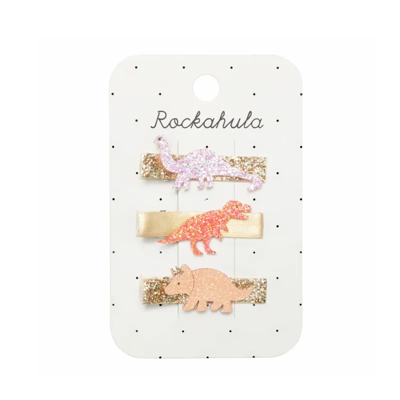 Rockahula Hårspenner - Glitter Dinosaur