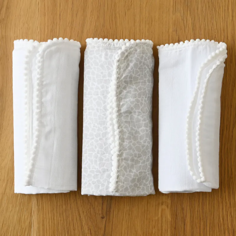 Pom Pom Musselinkluter 3pk