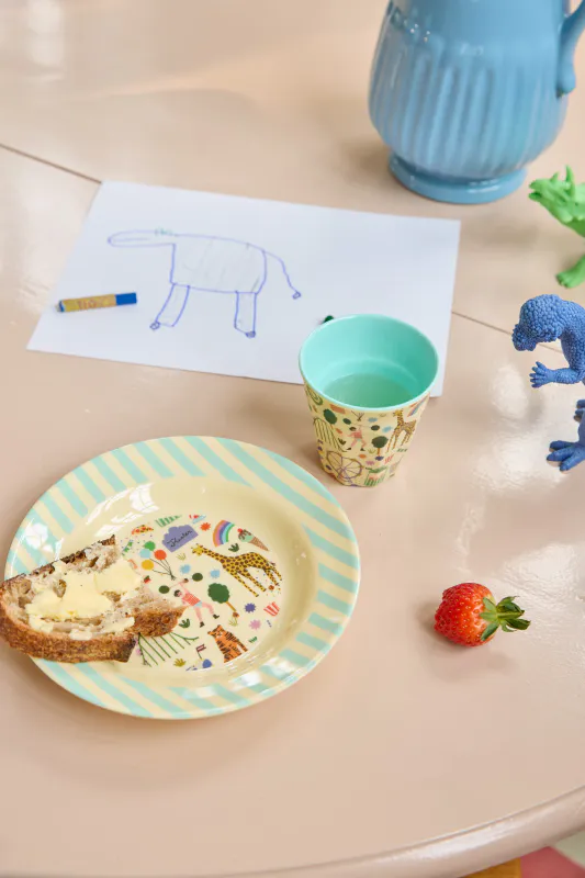 Kopp i Melamine - Mint Fun Fair Print - Small 160 ml